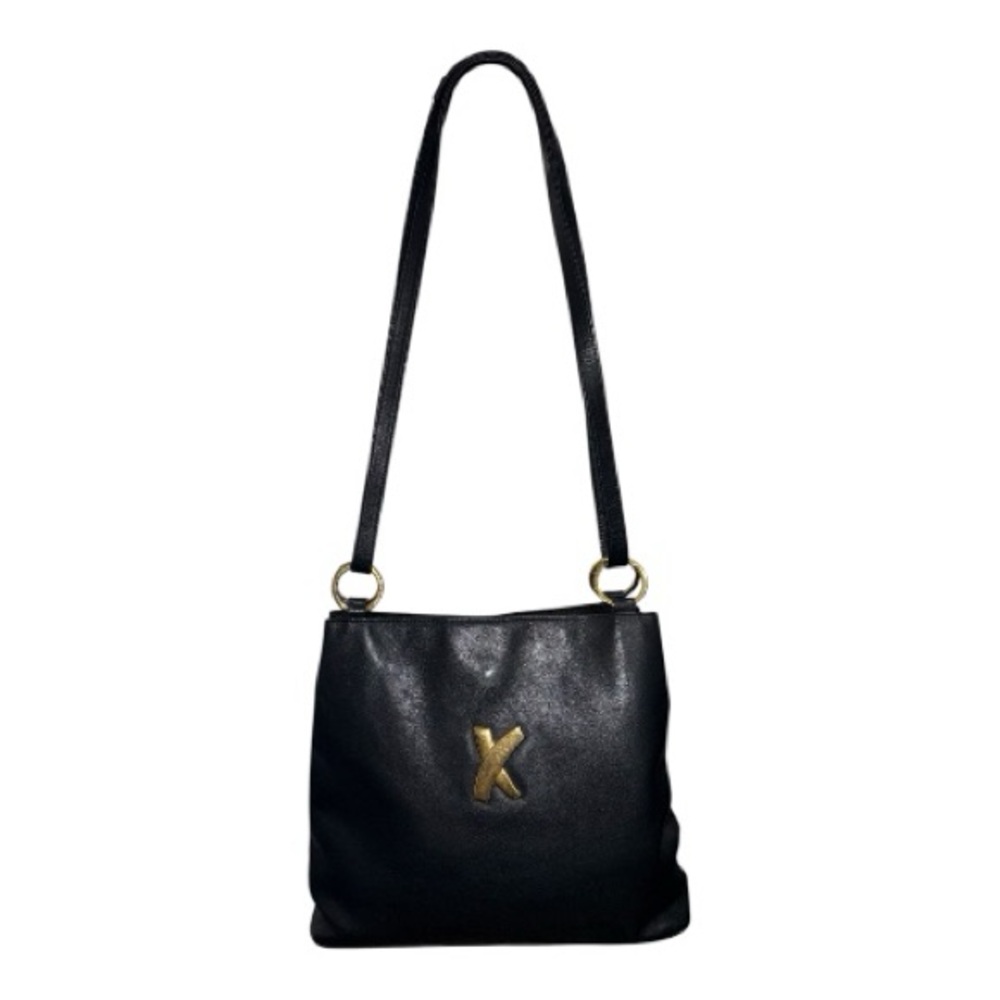 Paloma Picasso Black Shoulder Bag with Gold Accent